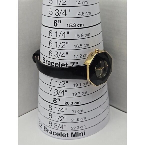 Jasper Conran Ladies Quartz Watch New Battery Faceted Octagon Glass Gold Tone - Picture 6 of 11